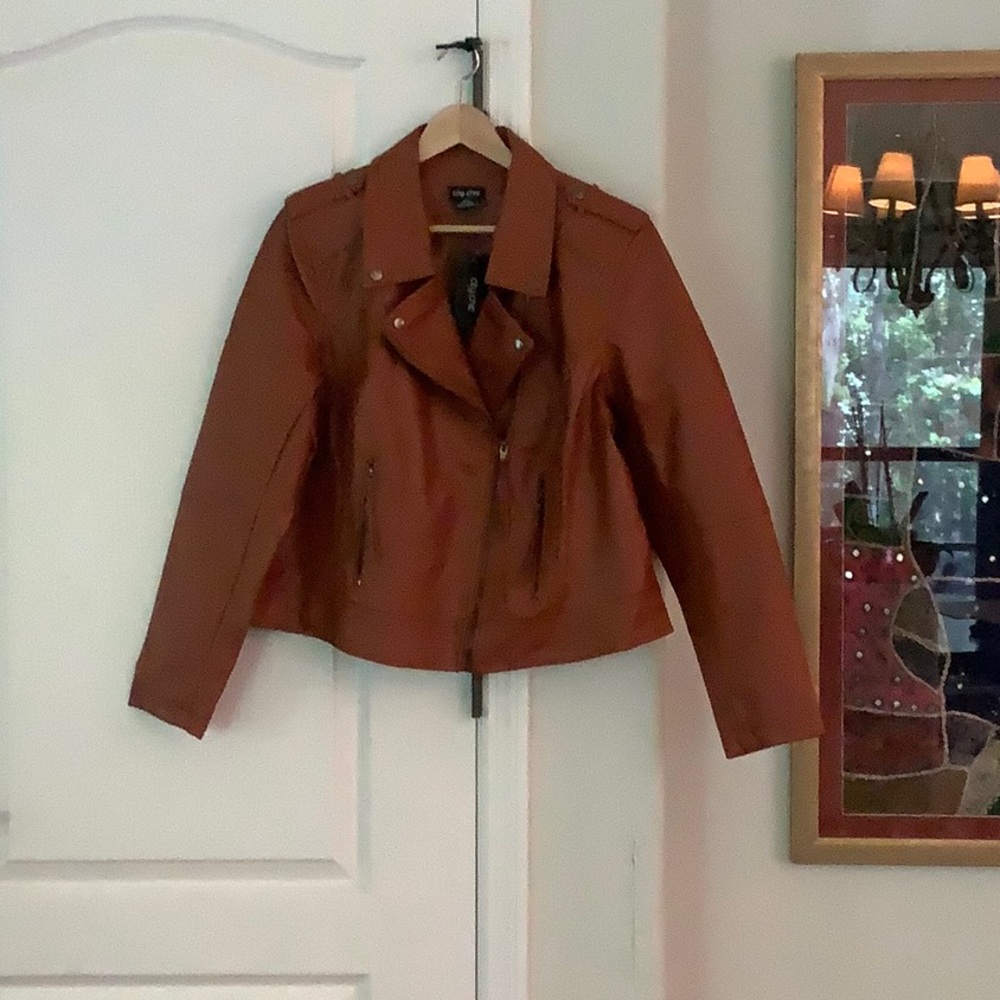 Brown City Chic Jacket - Size 18